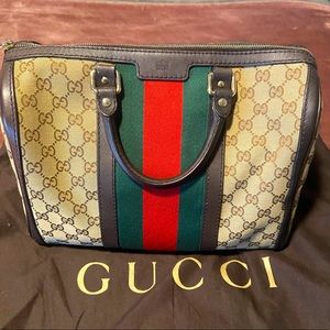 Gucci double GG top handle bag, great condition